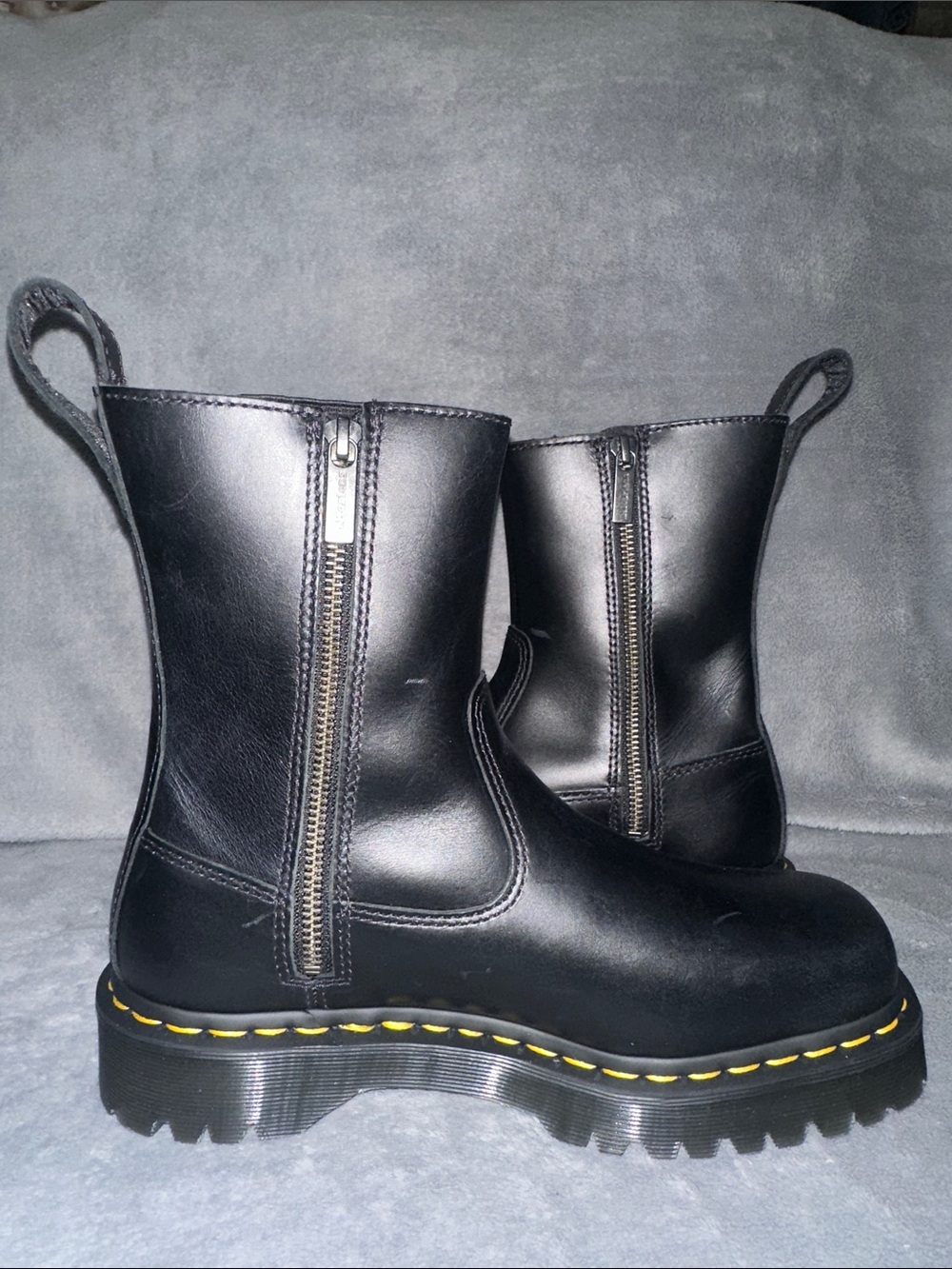 NWOB Women’s Dr Martens Amaayah Lo Black Leather Boots - Size 8 - Picture 7 of 11